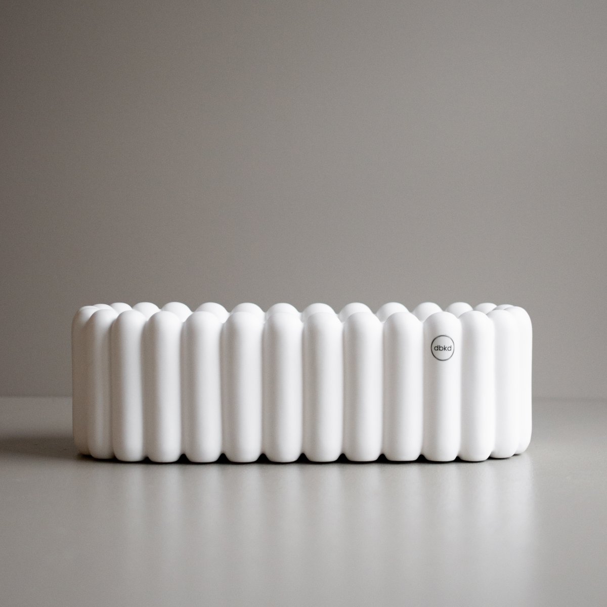 MIST ovales Pflanzgefäß Keramik weiß