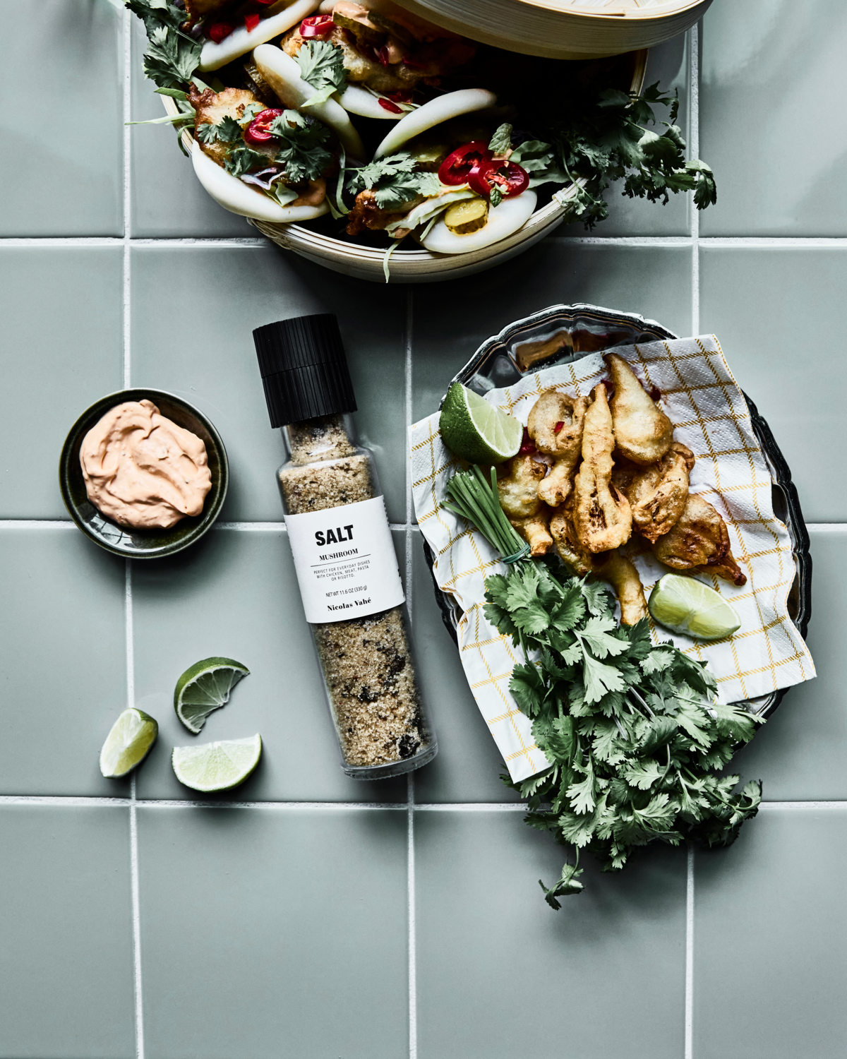 Salt with mushrooms